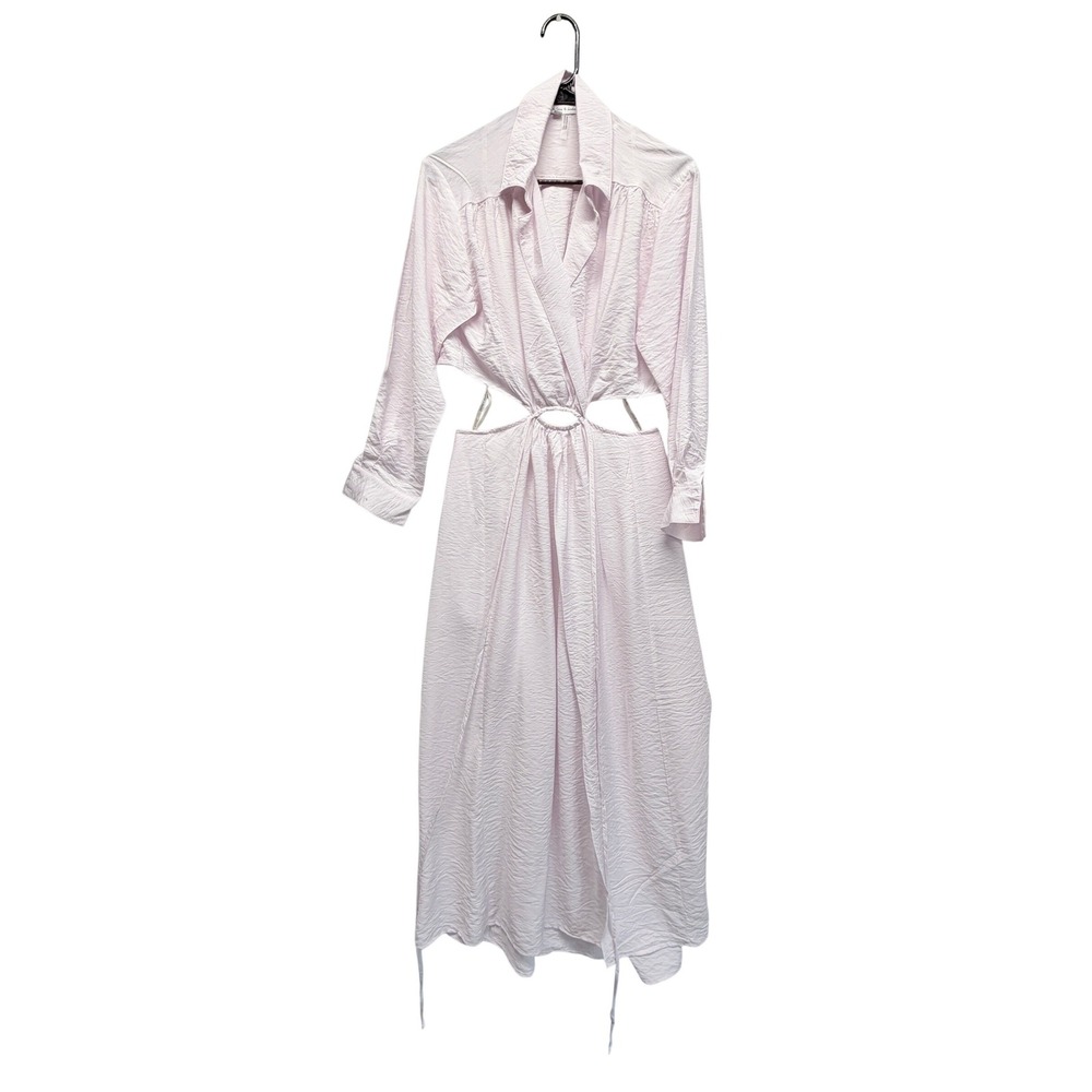 YOUNG FABULOUS & BROKE X REVOLVE Pale Pink Derby Cut Out Maxi Dress‎ S